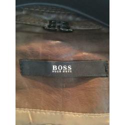 Kalfsleren jasje Hugo Boss, maat 44