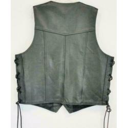 River Road black leather vest