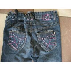 mooie NIEUWE stoere meisjes spijkerbroek skinny, mt 140