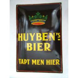 Emaille bord huyben's bier