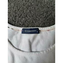 Wit burberry t-shirt voor meisje, maat 164