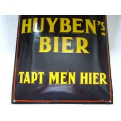 Emaille bord huyben's bier