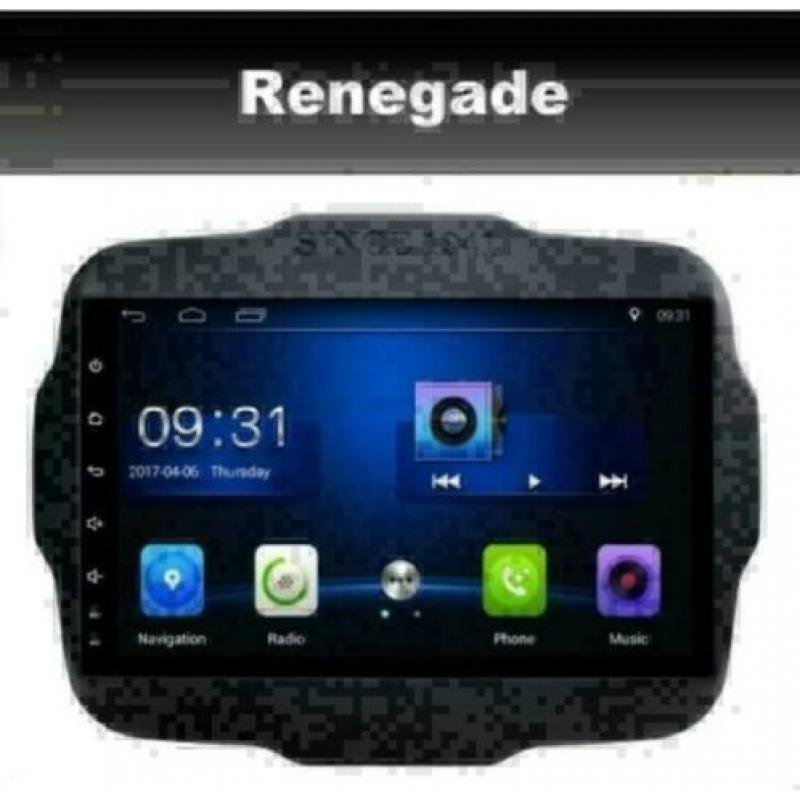 Jeep Renegade radio navigatie android 8.1 wifi dab+ carkit