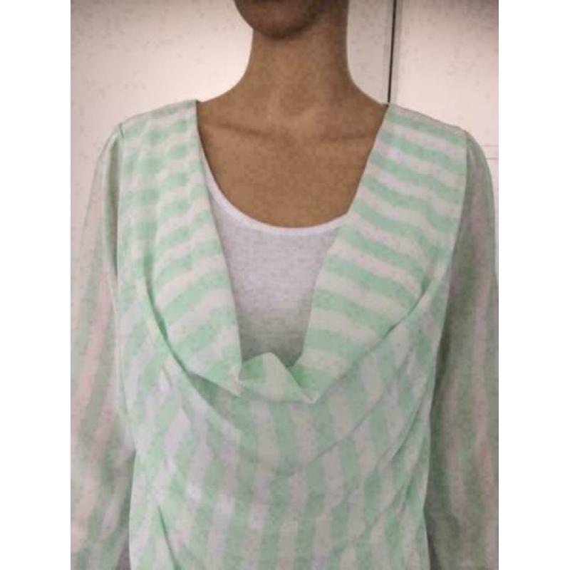 D369 Nieuw AMBIKA maat M=38/40 blouse tuniek top mint-groen