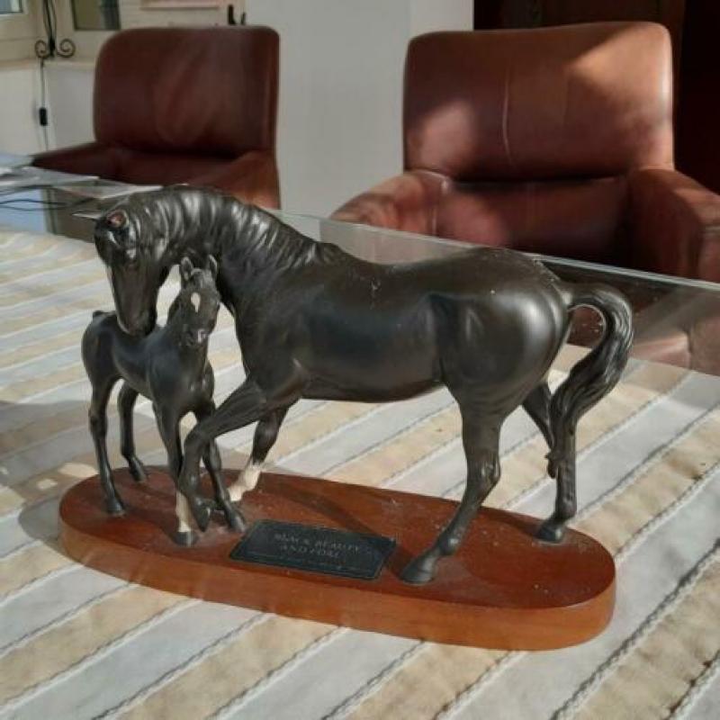 Beswick porselein paard Black Beauty and foal