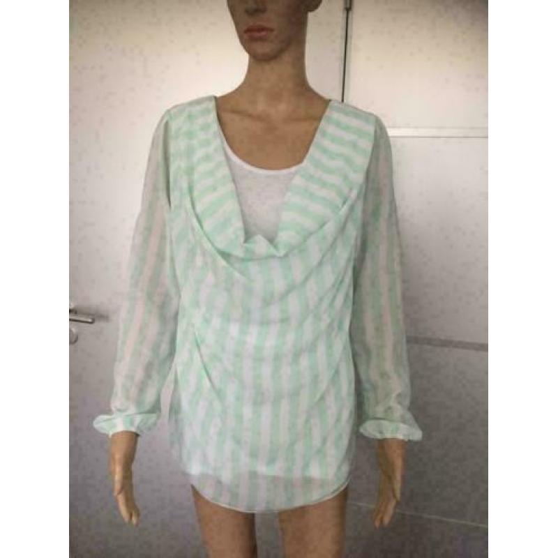 D369 Nieuw AMBIKA maat M=38/40 blouse tuniek top mint-groen