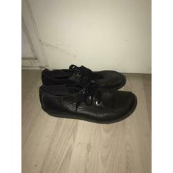 Stoere zwarte leren schoen Clarks! 41 Igst