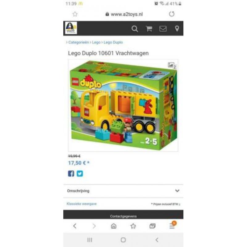 Duplo mooie vrachtwagen. 10601