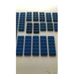 Blauwe lego plaatjes dubbel 20 stuks