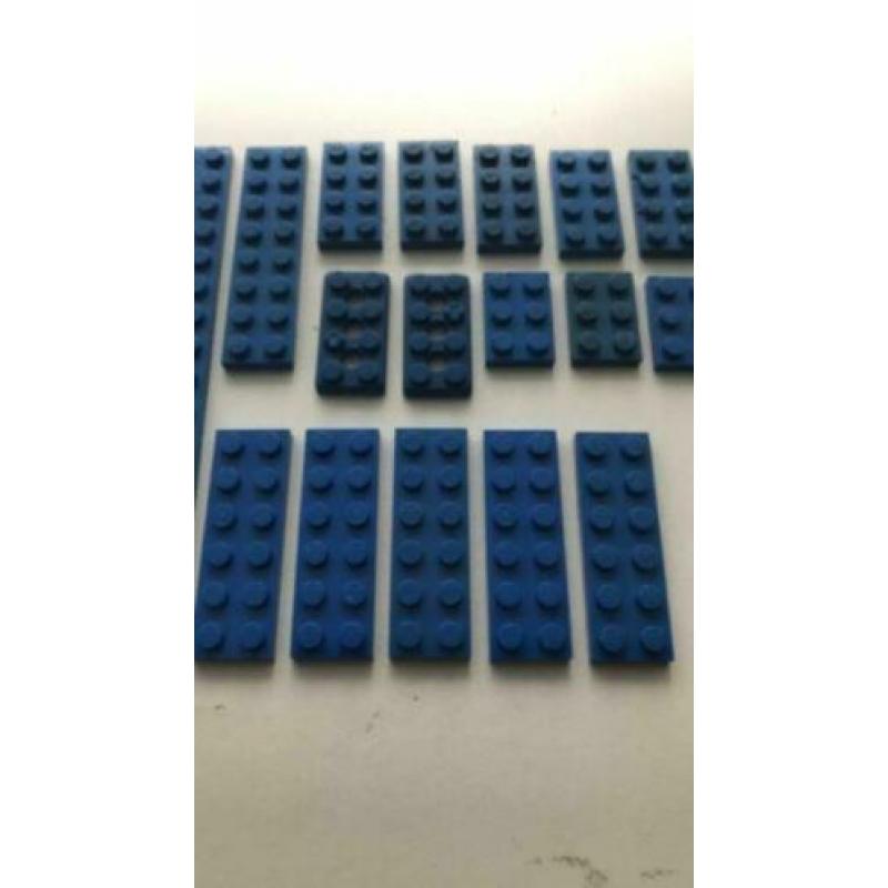 Blauwe lego plaatjes dubbel 20 stuks