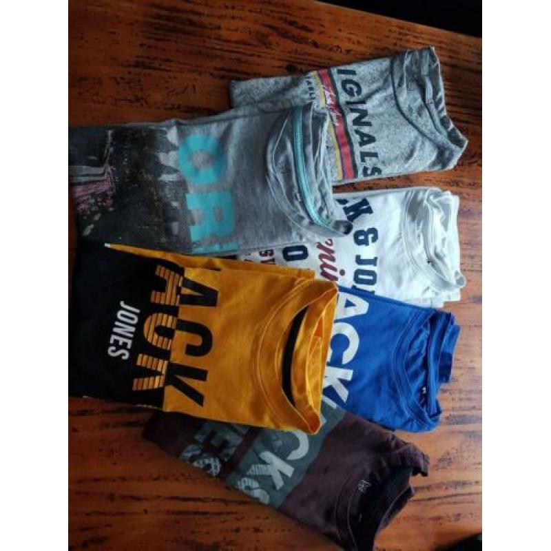 Te koop: 6 Jack&Jones t shirts mt 164