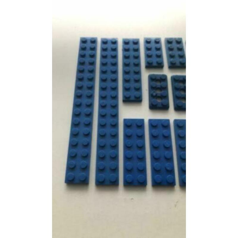 Blauwe lego plaatjes dubbel 20 stuks