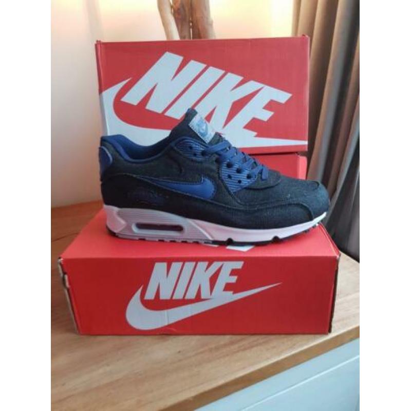 Nike air max 90 blauw wit DENIM Maat 40 41 42 43 44 45 46