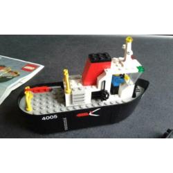 Vintage Lego bouwpakket nr. 4005 Sleepboot met drijver