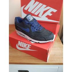 Nike air max 90 blauw wit DENIM Maat 40 41 42 43 44 45 46