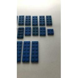 Blauwe lego plaatjes dubbel 20 stuks