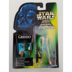 -40% Star Wars POTF Green Tri Logo Greedo with Blaster