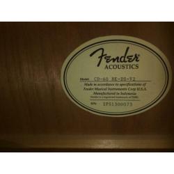 Fender acoustic guitar CD-60 BK-DS-V2