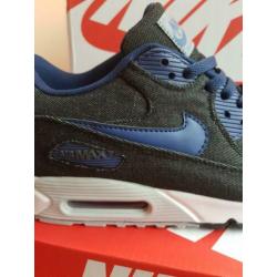 Nike air max 90 blauw wit DENIM Maat 40 41 42 43 44 45 46