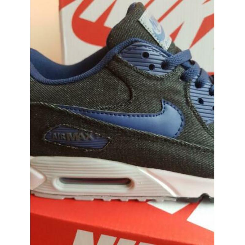 Nike air max 90 blauw wit DENIM Maat 40 41 42 43 44 45 46