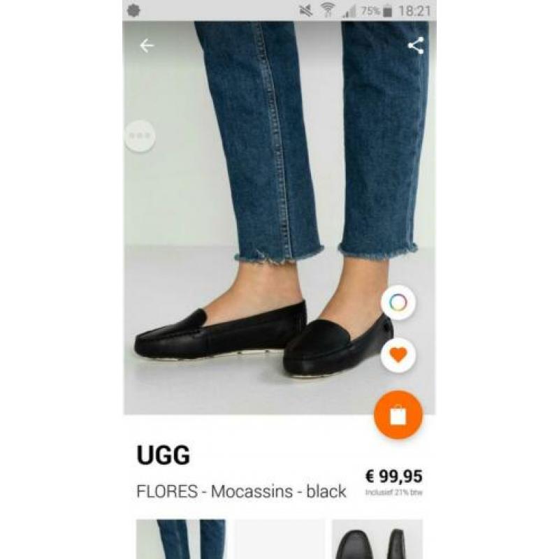 Prachtige NIEUWE originele UGG ballerina instapper maat 38