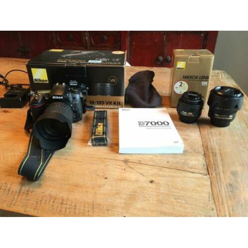 Nikon D7000 met 4 objectieven