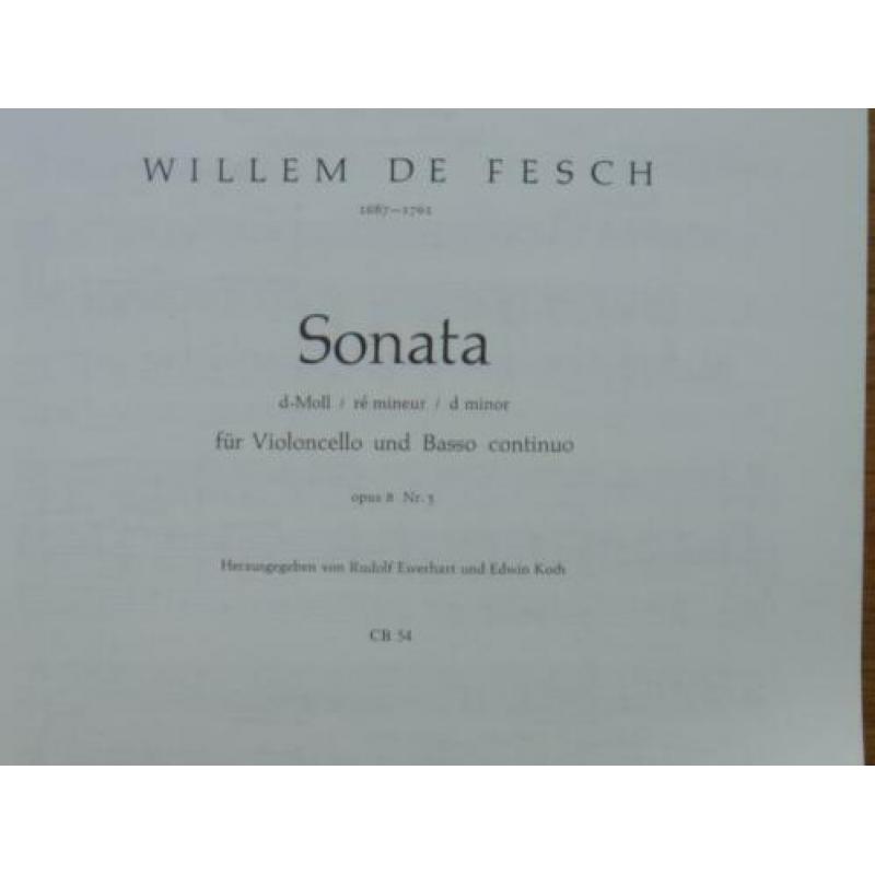 Willem de fesch -- sonate vor cello en piano