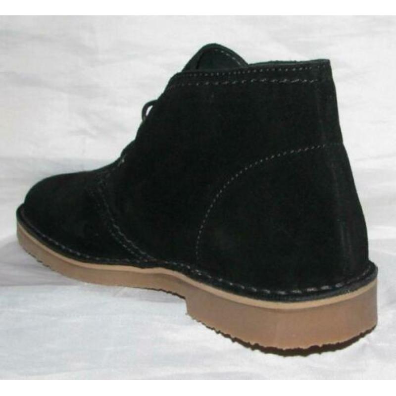 AQA maat 39 dessertboot zwart suede/leer - gratis verzenden