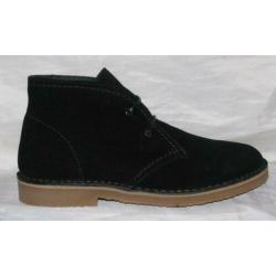 AQA maat 39 dessertboot zwart suede/leer - gratis verzenden