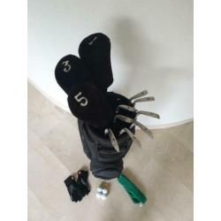 Complete beginner golfset incl tas, handschoenen en 4 ballen