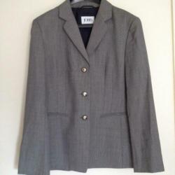 Jobis jasje colbert blazer wol blauw gemeleerd gevoerd mt 40