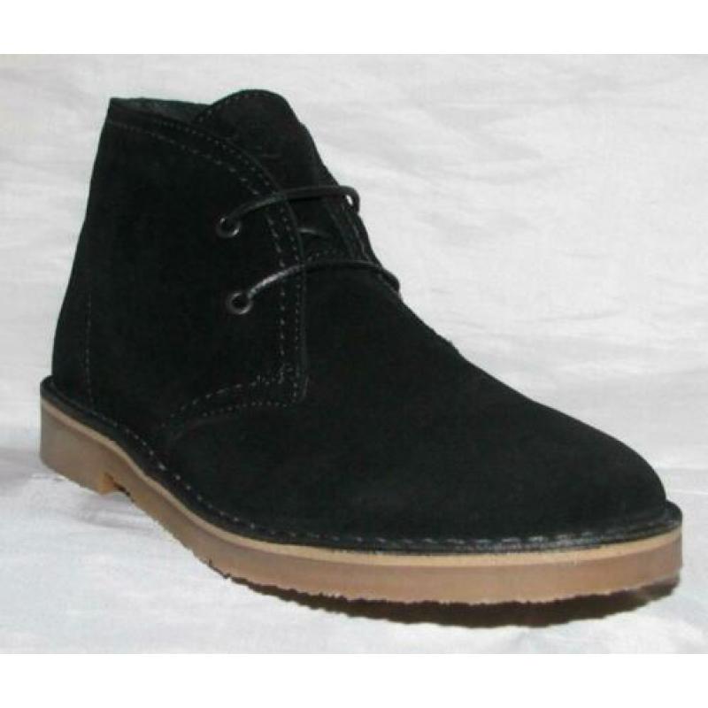 AQA maat 39 dessertboot zwart suede/leer - gratis verzenden