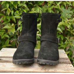 NIEUW!! Suede wintergevoerde enkellaarzen / boots, mt. 39