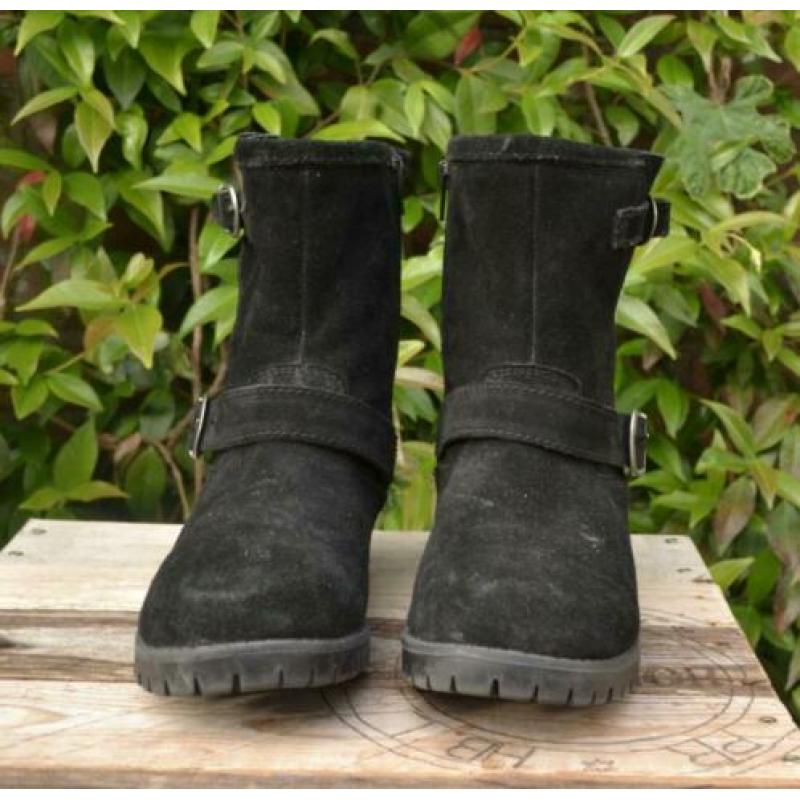 NIEUW!! Suede wintergevoerde enkellaarzen / boots, mt. 39