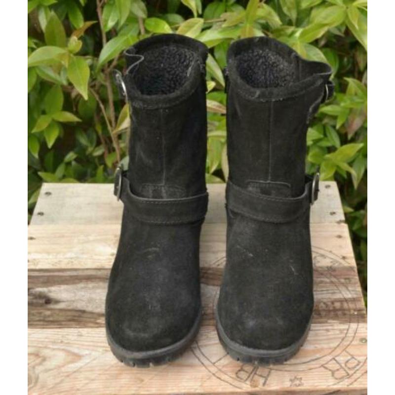 NIEUW!! Suede wintergevoerde enkellaarzen / boots, mt. 39