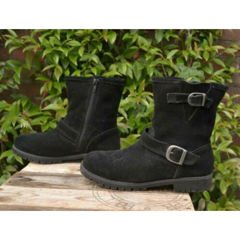 NIEUW!! Suede wintergevoerde enkellaarzen / boots, mt. 39