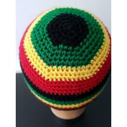 Rasta reggae gehaakte muts dames heren