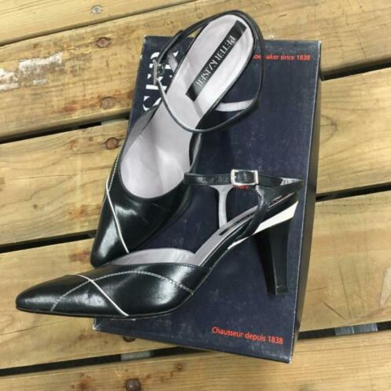 PETER KAISER - Mt 36 z.g.a.n Sandalen Pumps donkerblauw leer