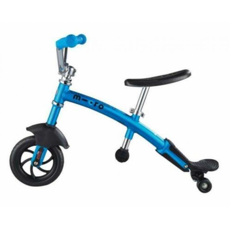 Micro G-bike Carver Deluxe blauw loopfiets