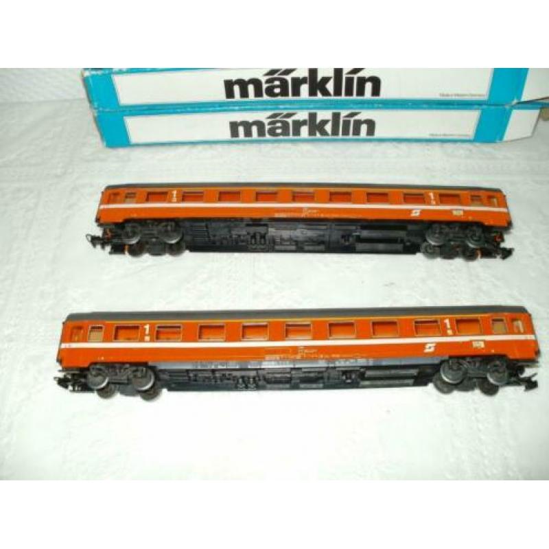 2x Marklin rijtuig v/d OBB Ho no 4149 met o.v.p.