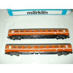 2x Marklin rijtuig v/d OBB Ho no 4149 met o.v.p.