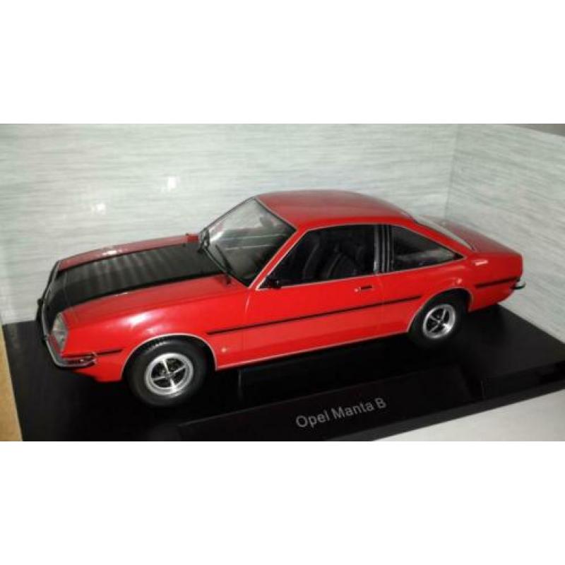 MCG 1:18 Opel Manta B SR 1975 rood/matt zwart nieuw in doos