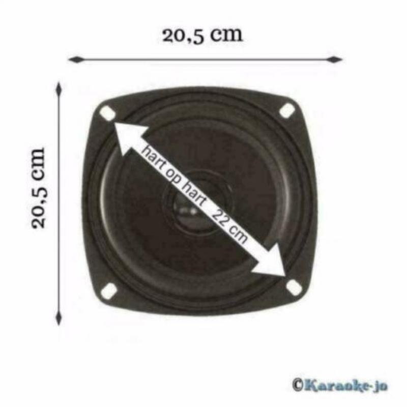 Dynavox 4 Ohm basluidspreker 20 cm 100 Watt