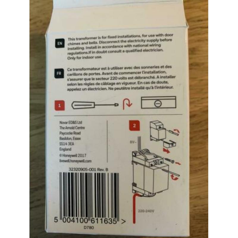 Honeywell 8V 1.0A Transformer