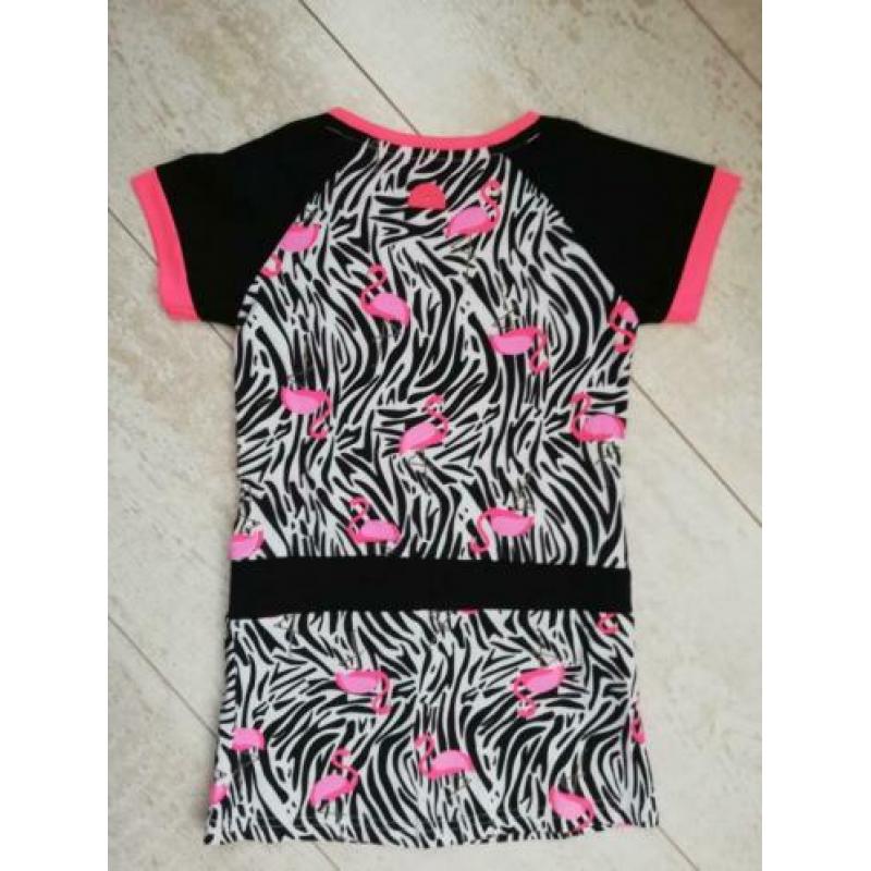 Bnosy b.nosy zomer jurk jurkje flamingo mt 92 NIEUW