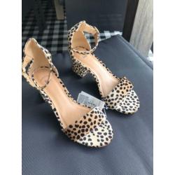 Gap sandaaltjes sandalen pumps 37 velvet tijgerprint Leopard