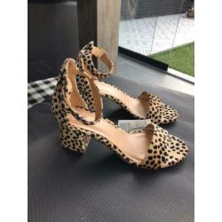 Gap sandaaltjes sandalen pumps 37 velvet tijgerprint Leopard