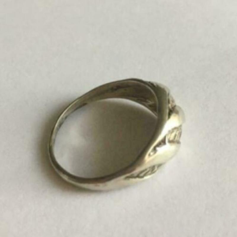 Mooi zilver ring 800 zilver