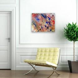 Zelfgemaakt abstract schilderij op canvas doek