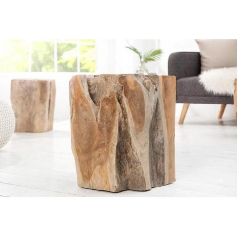 Hocker Wood 45cm Massief Teak Hout 21292